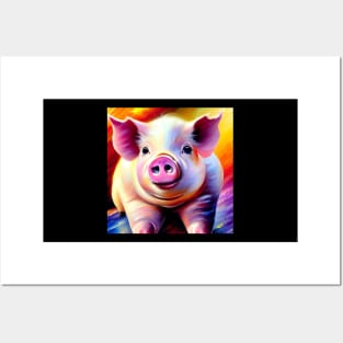 Pink Pig Posters and Art